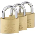 Produktbild: 3er Multipack Burg Wächter 15291 Vorhängeschloss 37.60 mm gleichschließend