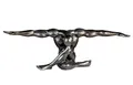 Produktbild: Casablanca - Design Deko Skulptur Cliffhanger aus Kunstharz - Höhe 20 cm - antik-Silber - Figur Dekoration - Deko - Home