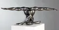 Produktbild: 59795 Skulptur Cliffhanger aus Poly Antik Silber Antiksilber 20 x 61cm