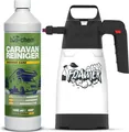 Produktbild: bio-chem Caravan- und Wohnmobil-Reiniger - Extra Starkes Konzentrat - 1000 ml + Schaumsprüher - Reiniger für Wohnmobile, Wohnwagen, Vorzelte, Regenstreifenentferner - DE
