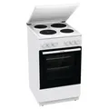 Produktbild: Gorenje GE5A23WH Standherd 50 cm Breite weiß, Elektroherd mit Gusseisen Kochfeld 743079 - Weiß