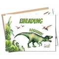 Produktbild: MeinBaby123® 10 Einladungskarten Kindergeburtstag Jungs | süße Geburtstagseinladungen für Kinder | Dinosaurier Einladungskarten | inkl. 10 Briefumschläge | Premium Qualität (Dino V3)