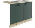 Produktbild: Optifit Spülenschrank inkl Spüle Geschirrspülerblende für vollintegrierte Geschirrspüler Savona405 BxTxH 110 x 60 x 84,8 cm grün matt zerlegt Anschlag reversibel KUSA SAPLTL119+