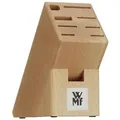 Produktbild: WMF Messerblock NEW SHAPE, Unbestückt, Braun, Buchenholz, für 6 Messer, Messerschleifer, Schere, B 9,2 x H 25,5 x T 15,8 cm braun
