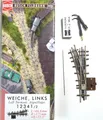 Produktbild: Busch 12341 /2 Feldbahn H0f, 1 Handweiche Länge 66,6 mm, Radius 175 mm 22,5° Neu