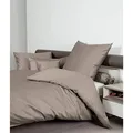 Produktbild: Janine Kissenbezug Mako Satin Kissenhülle Uni Colors 80 x 80 cm Cappuccino