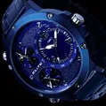 Produktbild: Elite XXL Monster Watch Herren Armband Uhr Blau Tri Dual Triple Timer  B-Ware