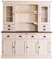 Produktbild: Casa Padrino Küchenbuffet Landhausstil Küchenschrank Antik Cremefarben / Braun 179 x 50 x H. 197 cm - 2 Teiliger Shabby Chic Küchenschrank mit 6 Türen und 8 Schubladen