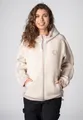 Produktbild: SUBLEVEL Fleecejacke Damen Teddyfleecejacke mit Kontraststreifen und Ka Outdoorjacke Kuscheljacke