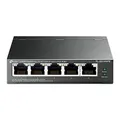 Produktbild: TP-Link TL-SG105PE 5-Port Gigabit Managed LAN PoE Switch mit 4 PoE+ Ports (65 Watt, IEEE-802.3af/at, einfache Konfiguration, IGMP, QoS, VLAN, lüfterlos, Robustes Metallgehäuse) Schwarz