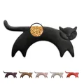 Produktbild: LESCHI Wärmekissen - Körnerkissen für Mikrowelle - Tier Katze Schwarz - anschmiegsames Nackenkissen mit Bio Weizen - ideal als Wärmespender im Winter und bei Verspannungen an Nacken Schulter Hals