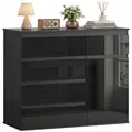 Produktbild: HOMCOM Sideboard, Kommode mit 5 Schubladen, verstellbarem Regal, Soft-Close-Tür