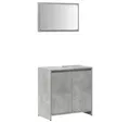 Produktbild: vidaXL Badezimmer-Set 2-tlg. Badmöbel-Set Betongrau Holzwerkstoff, (1-St)