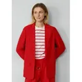 Produktbild: s.Oliver Jackenblazer Indoor-Jacke Langer Blazer aus Viskosemix mit Raff-Detail am Ärmel rot XL (42)