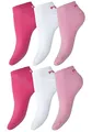 Produktbild: FILA® 6 Paar Socken, Invisible Sneakers Unisex, 35-46 Einfarbig - Farbenauswahl: Farbe: Pink Panther | Größe: 39-42 (6-8 UK)