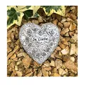Produktbild: Radami Grabherz Gedenkstein - In Liebe - Grabschmuck Grabdeko Trauerherz 8cm