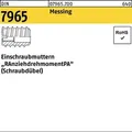 Produktbild: Din 7965 Einschraubmuttern Messing M 4 X 15 Außendurchme 100 Stk