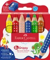 Produktbild: Faber-Castell Grippy 110635 Colouring Pencils Set, 6 Colouring Pencils with Shar