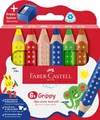 Produktbild: FABER-CASTELL 110635 - Buntstifte Set Grippy, 6 Malstifte mit Spitzer für Kleink
