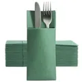 Produktbild: Ornamensa Softpoint 50 Besteckservietten Bestecktaschen grün