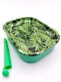 Produktbild: meytrade Aufbewahrungsbox mit Tablett aus Metall Cannabis Rolling Tray Behälter + Joint Hülle