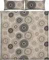 Produktbild: Erwin Müller Bettwäsche Mako-Satin Mandala beige Größe 40x80 cm / 200x200 cm - feinfädig, temperaturausgleichend, atmungsaktiv, 100% Baumwolle, mit Reißverschluss