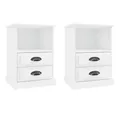 Produktbild: vidaXL Nachttisch Nachttische 2 Stk. Weiß 43x36x60 cm (2-St)