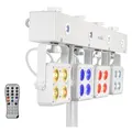 Produktbild: Komplette DMX-LED-Lichtanlage, Weiß mit 4 RGBW LED Spots ideal für Band & Bühne