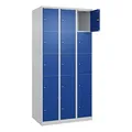 Produktbild: CP Schließfachschrank Classic Plus enzianblau, lichtgrau 080000-305 S10003, 15 Schließfächer 90,0 x 50,0 x 185,0 cm