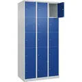 Produktbild: C+p Schließfachschrank Classic Plus, 3 Abteile, 1850x900x500mm, 7035/5010
