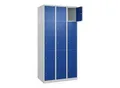 Produktbild: C+P Schließfachschrank Classic PLUS, 3 Abteile, 1850x900x500mm, 7035/5010 Innenhöhe Gefach oben (oberes 365 mm Front RAL 5010 Enzianblau ; C + P Möbel (080000-305|S10003)