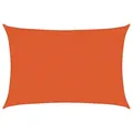 Produktbild: vidaXL Sonnensegel, Sonnenschutz UV Schutz für Balkon Terrasse Garten, Sonnendach Wasserdurchlässig, Windschutz Wetterschutz, 160g/m² Orange 4x6m HDPE