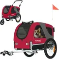 Produktbild: DOGGYHUT® Premium MEDIUM Hundefahrradanhänger & Jogger 2in1 Fahrradanhänger - Weiß/Schwarz/Grau