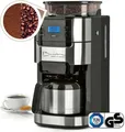Produktbild: Barista 04570 Filterkaffeemaschine, Isolierkanne, 10 Tassen, Zeitschaltuhr, Aromawahl, Integriertes Mahlwerk