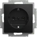 Produktbild: Busch-Jaeger 2300 EUC-915 Schutzkontaktsteckdose mit Schraubanschluss, mit Befestigungskrallen, Busch-balance SI, schwarz matt