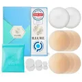 Produktbild: ILLURE BH-Einlagen Nippelpads – Nipple Cover Brustwarzenschutz -Wiederverwendbar&waschbar, mit kleiner Tragetasche für diskreten Transport im Alltag 4 Paar