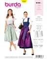 Produktbild: Burda Style Schnittmuster #6268 Damen Dirndl in 2 Längen mit Bluse und Schürze Gr. 36-46