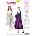 Produktbild: BURDA 6268 FOLKLORE Dirndl Kleider Schnittmuster Damen Größen 8-18 Uncut
