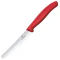 Produktbild: VICTORINOX Frühstücksmesser Swiss Classic silber, rot glatt, 1 St.