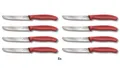 Produktbild: 8er Set Victorinox Schweiz Tomatenmesser Küchenmesser Brötchenmesser ROT
