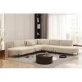 Produktbild: Ecksofa Designersofa VALENCIA in Stoff Quelle Beige Universal - Beige