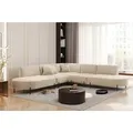 Produktbild: Ecksofa Designersofa Valencia Stoff Quelle Beige Universal