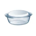 Produktbild: Auflaufform mit Deckel Glas Ofenform Glasbräter Lasagneform rund 1,3L PYREX