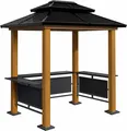 Produktbild: Sojag Aluminium Grillpavillon Maui Holzoptik 158x249x278 cm
