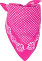 Produktbild: styleBREAKER Damen Bandana Tuch im Vintage Blumen Muster | quadratisches Halstuch aus Baumwolle | vielseitig tragbar als Kopftuch oder Dreieckstuch, Farbe:Pink-Weiß