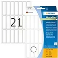 Produktbild: HERMA Mehrzwecketiketten 10606 Weiß Rechteckig 13 x 50 mm 32 Blatt à 21 Etiketten
