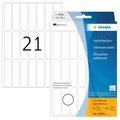 Produktbild: 10606 VielzweckEtiketten ablösbar, 504 Stück, 13 x 50 mm, 21 pro Bogen, selbs...