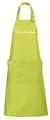 Produktbild: Schnoschi hochwertig bestickte Küchenschürze in Hellgrün, Schürze mit Küchenfee gestickt