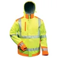 Produktbild: Warnschutz Winter Softshelljacke mit Kapuze Elysee *RICKMER* gelb/orange Gr. XL