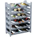 Produktbild: ARTECSIS Weinregal stapelbar Kunststoff für 36 Flaschen, stabiles Flaschenregal in Gastronomie-Qualität, modular erweiterbar, Betongrau